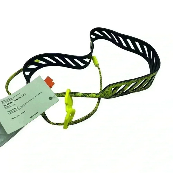 Off-White c/o Virgil Abloh 2019 Printed Butcher Waist Belt Black New with tags - Picture 2 of 10